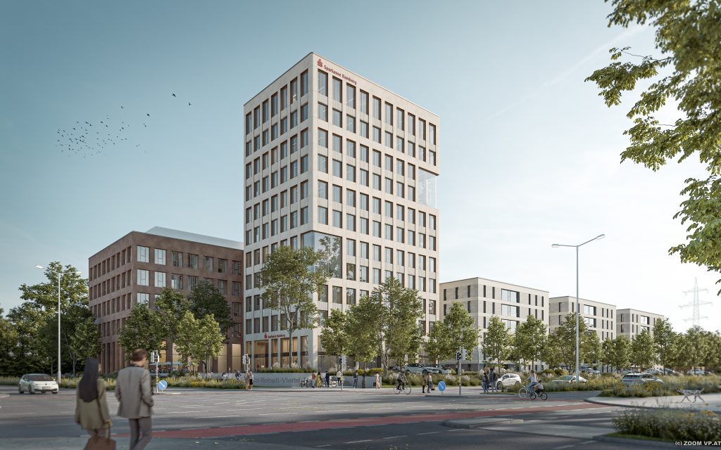 Carl-Meinelt-Viertel Bamberg: Entwurfsplanung der Gewerbegebäude